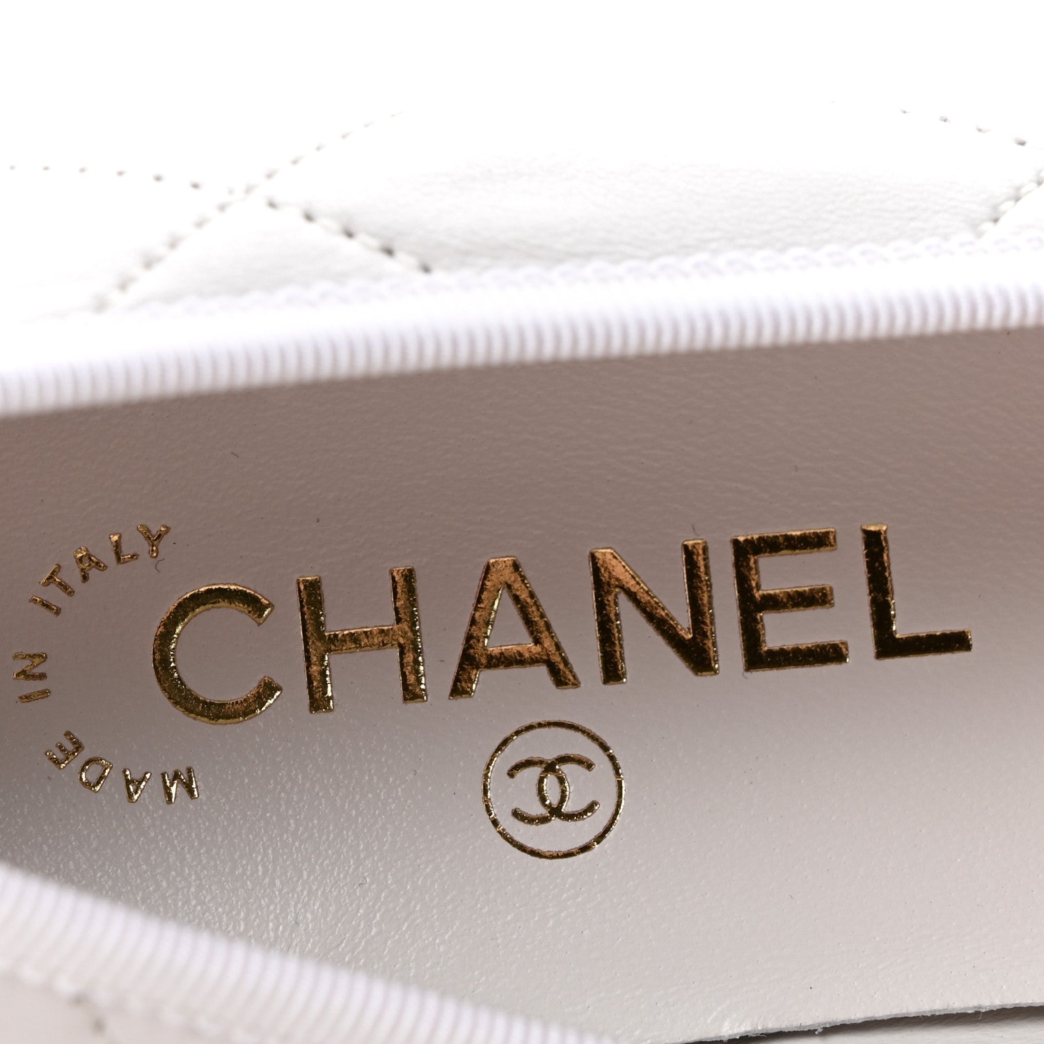 Chanel Lambskin Quilted CC Cambon Ballet Flats 40 White Black 8 of 10