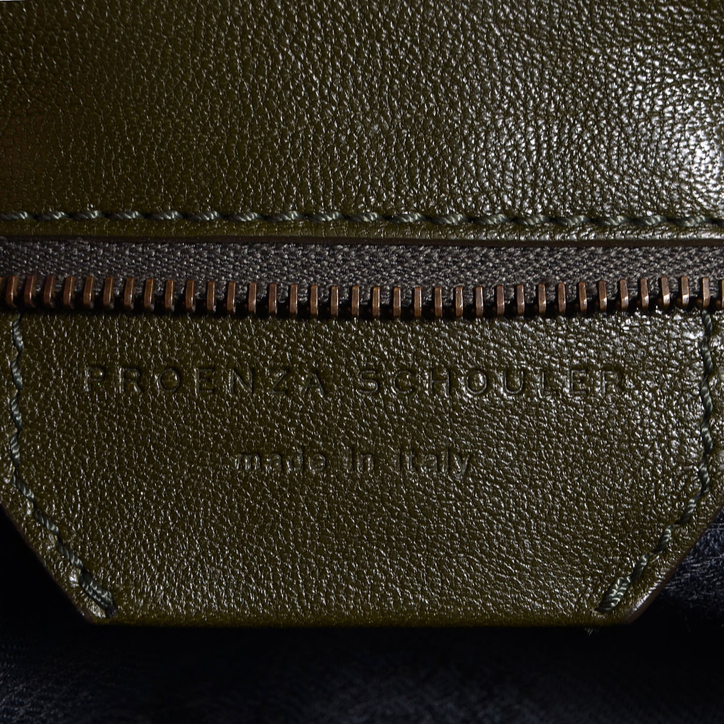 Lambskin PS1 Extra Large Satchel Military