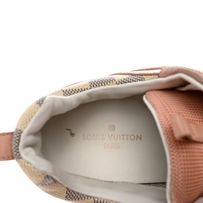 Louis Vuitton Suede Damier Azur Run Away Sneakers 36.5 Pink 11 of 12