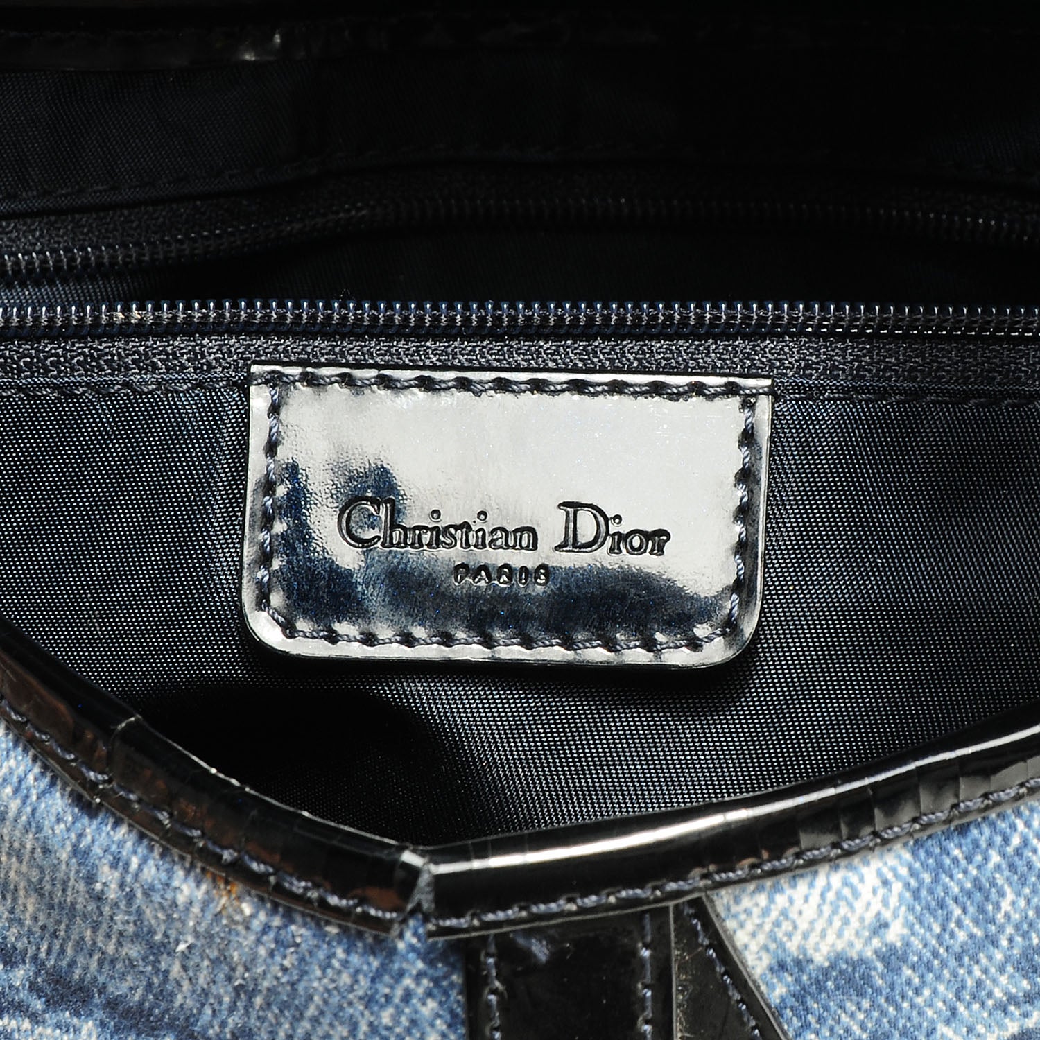 Christian Dior Denim Miss Diorella Saddle Bag 6 of 7