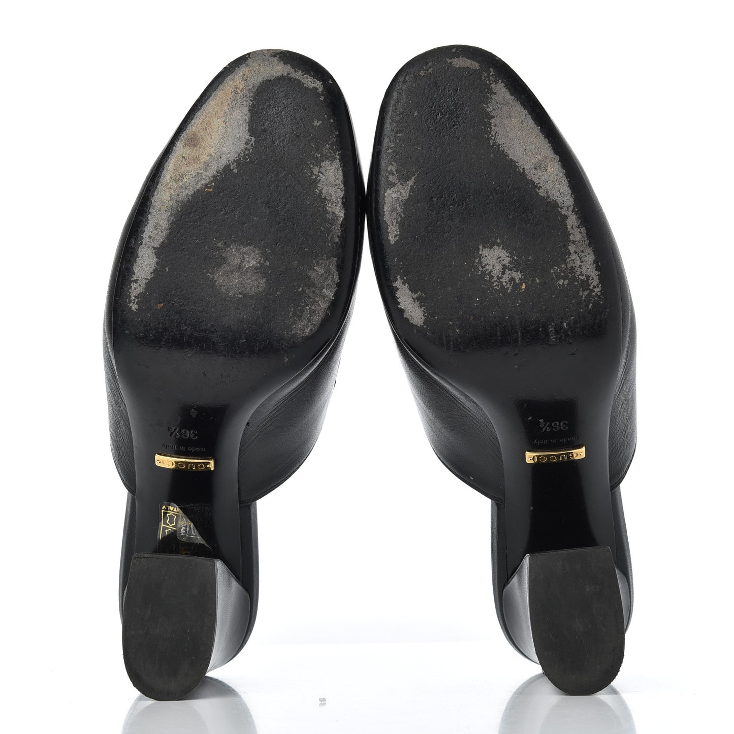 Malaga Kid Horsebit Princetown Mid Heel Mules 36.5 Black