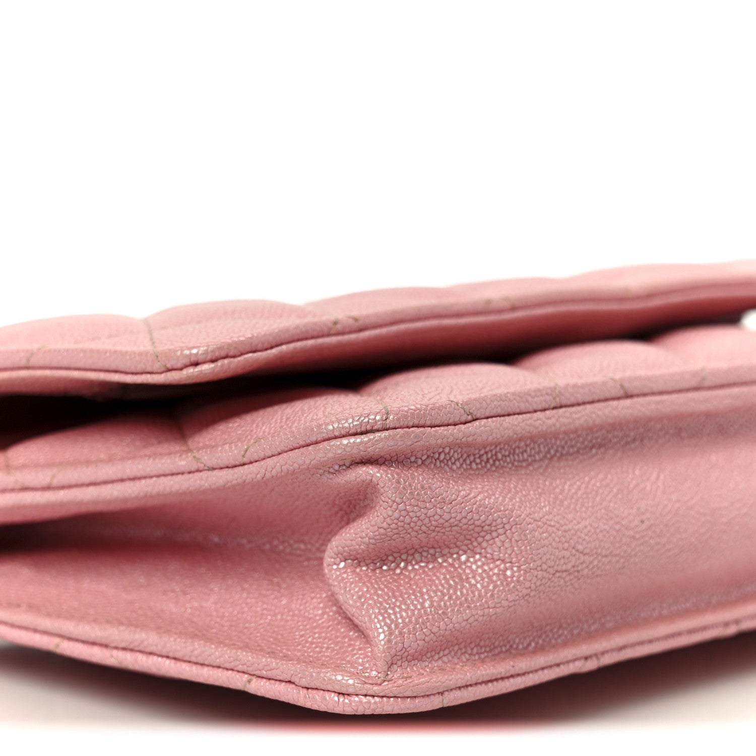 Chanel Iridescent Caviar Quilted Wallet on Chain WOC Rose Pink 10 of 12