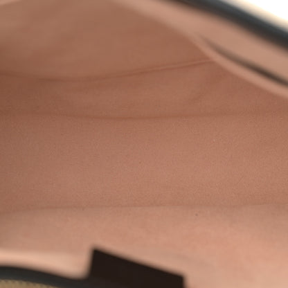 Gucci Monogram Azalea Calfskin Matelasse Diagonal Medium GG Marmont Shoulder Bag Beige Ebony Black 5 of 13