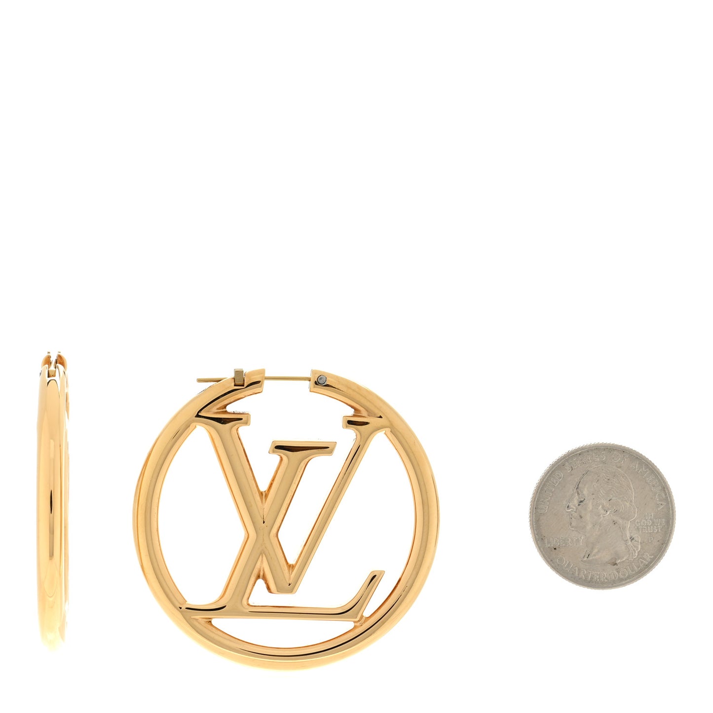 Metal Louise Hoop Earrings Gold