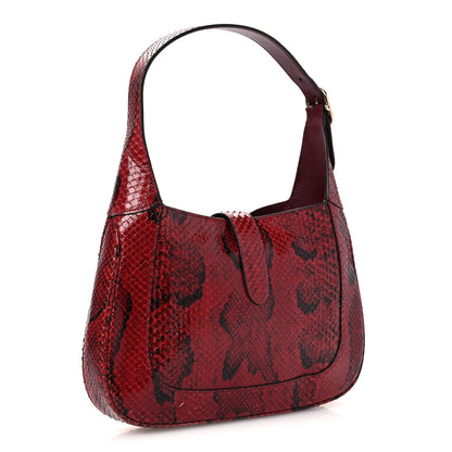 Gucci Snakeskin Web Small Jackie 1961 Hobo Rosso Ancora 3 of 12