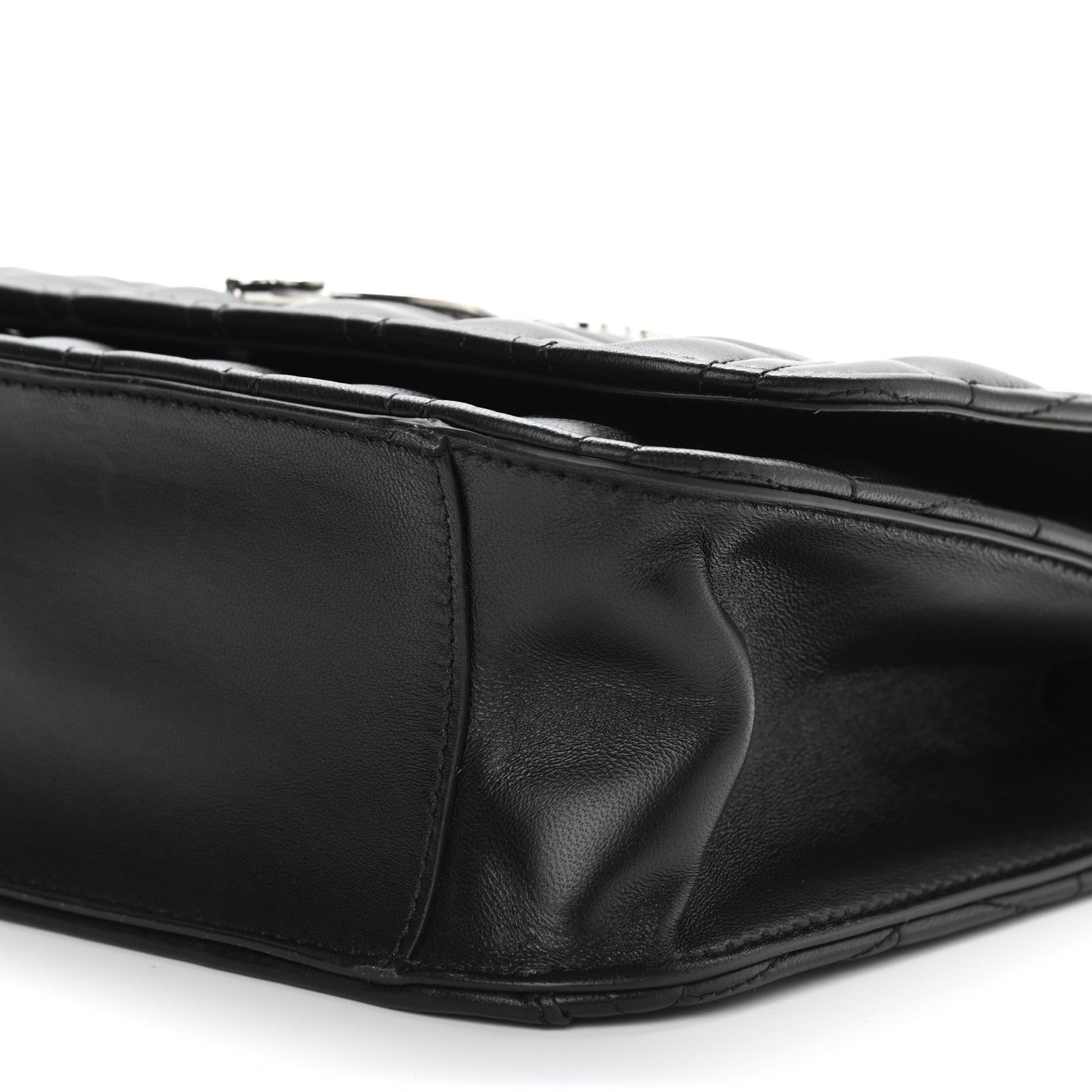 Versace Nappa Quilted Virtus Top Handle Shoulder Bag Black 10 of 11