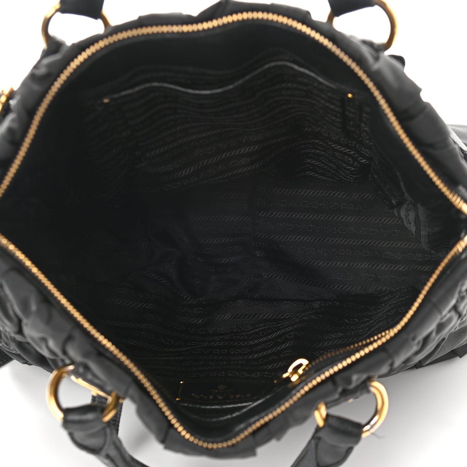 Prada Tessuto Nylon Gaufre Tote Black 4 of 10