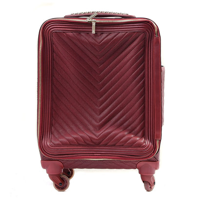 Chanel Calfskin Chevron Quilted Coco Case Trolley Red 1 of 6