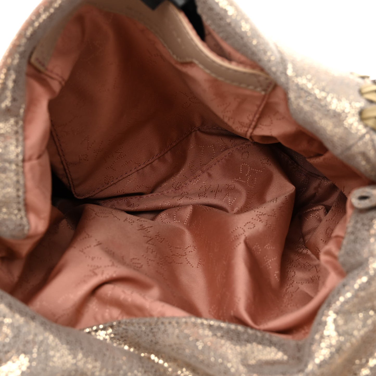 Shaggy Deer Mini Falabella Tote Gold