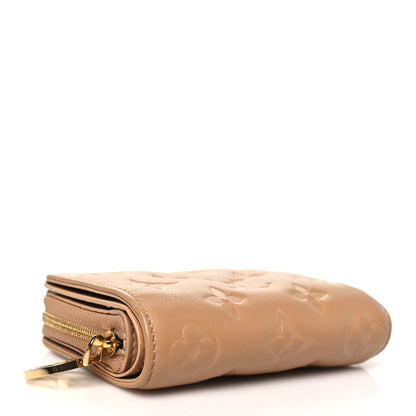Louis Vuitton Lambskin Embossed Monogram Lou Coussin Wallet Camel 4 of 11