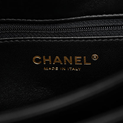 Chanel Lambskin Chevron Quilted Medium Trendy CC Dual Handle Flap Bag Black 8 of 13