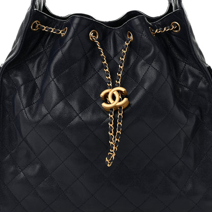 Chanel Caviar Quilted Medium Chanel 25 Handbag Dark Navy 9 of 11