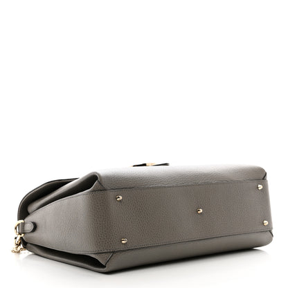 Gucci Dollar Calfskin Medium Interlocking G Top Handle Shoulder Bag Loess 5 of 13