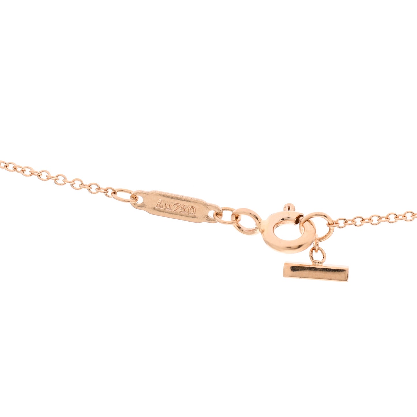 18K Rose Gold Small T Smile Pendant Necklace