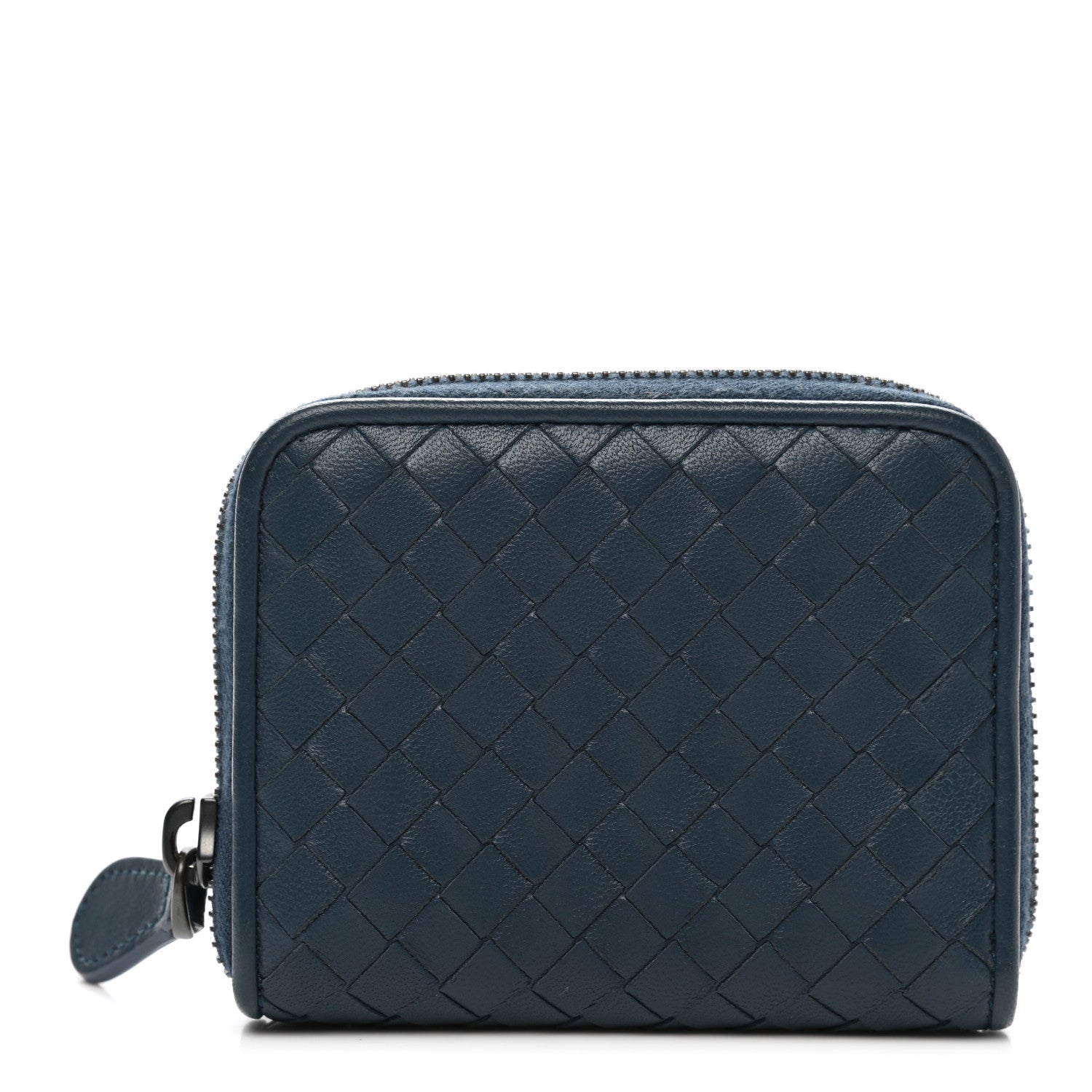 Bottega Veneta Nappa Intrecciato Zip Around Coin Purse Pacific 1 of 7