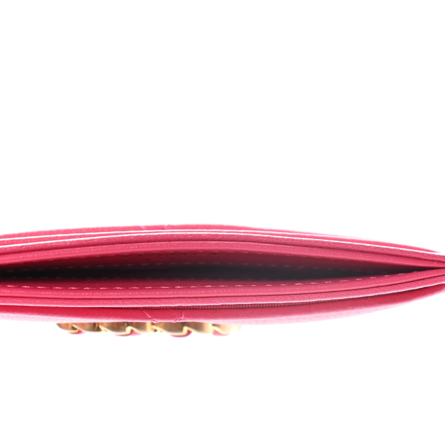 Chanel Lambskin Quilted Chanel 19 Card Holder Dark Pink 5 of 7