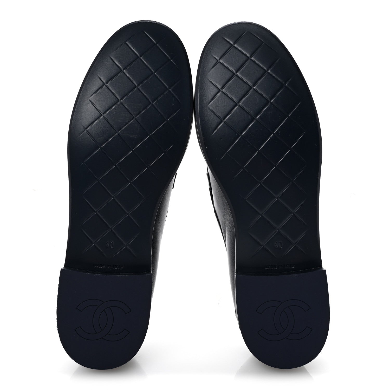 Chanel Lambskin Quilted CC Turnlock Loafers 40 Navy 6 of 10