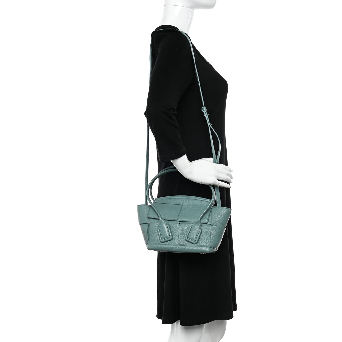 Goatskin Maxi Intrecciato Mini Arco Linoleum