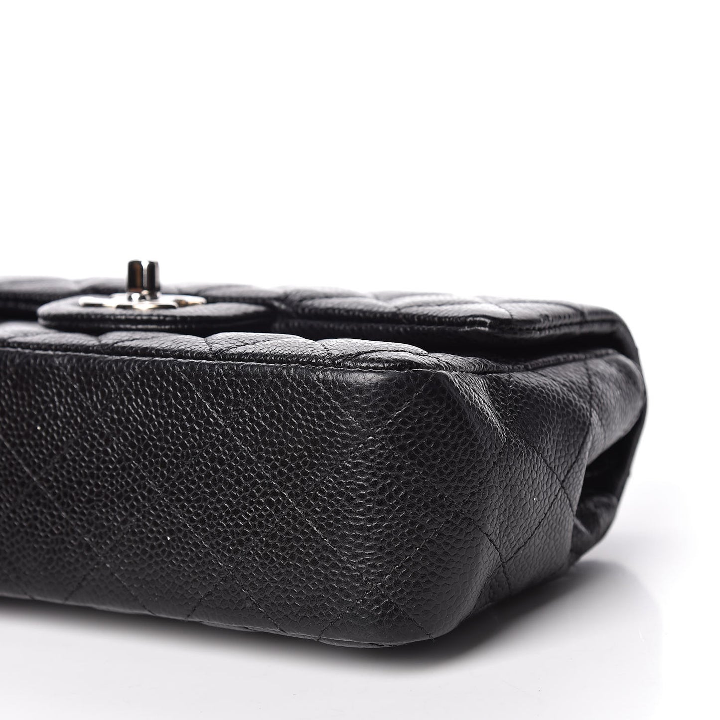 Caviar Quilted Mini Rectangular Flap Black