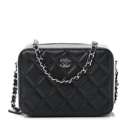 Chanel Caviar Quilted CC Vanity Case With Chain Black 1 of 9
