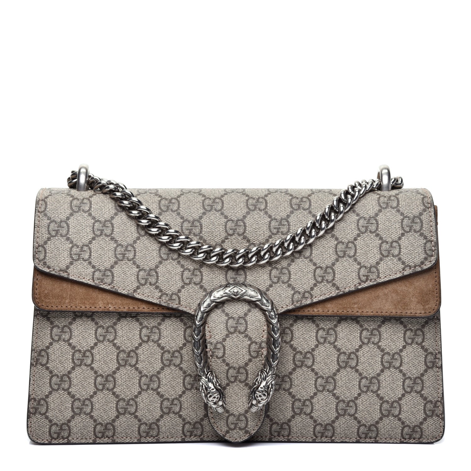 Gucci GG Supreme Monogram Small Dionysus Shoulder Bag Taupe 1 of 10