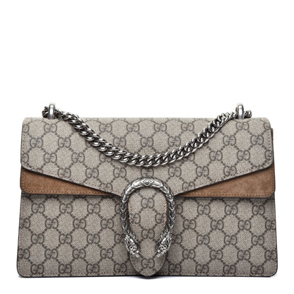 Gucci GG Supreme Monogram Small Dionysus Shoulder Bag Taupe 1 of 10