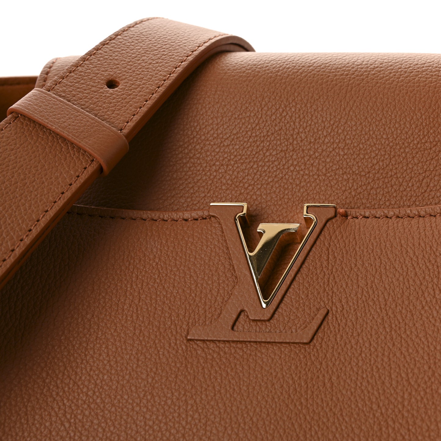 Smooth Grained Calfskin Capucines GM Souple Cognac