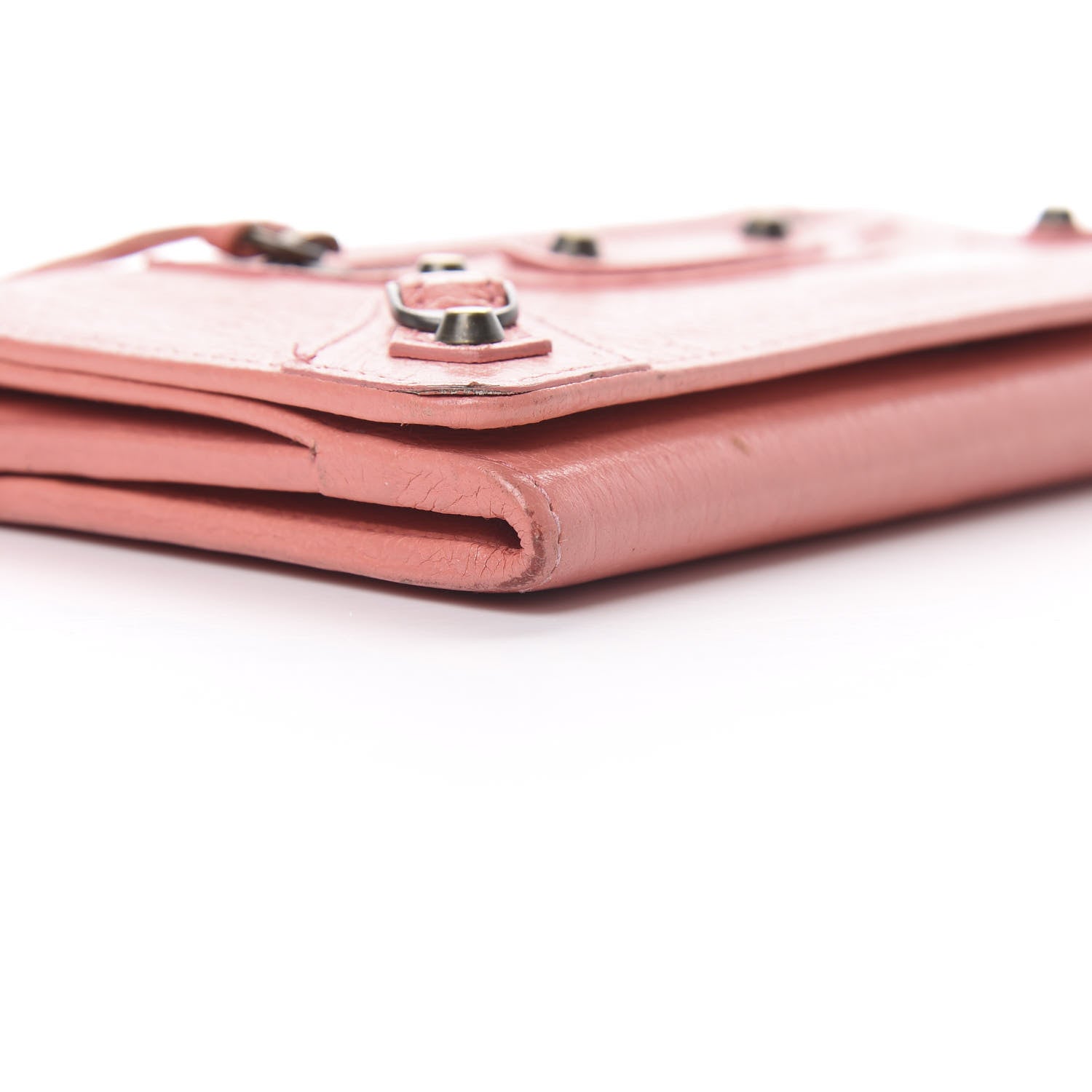 Balenciaga Agneau Classic Hardware Money Wallet Rose Azalee 11 of 13
