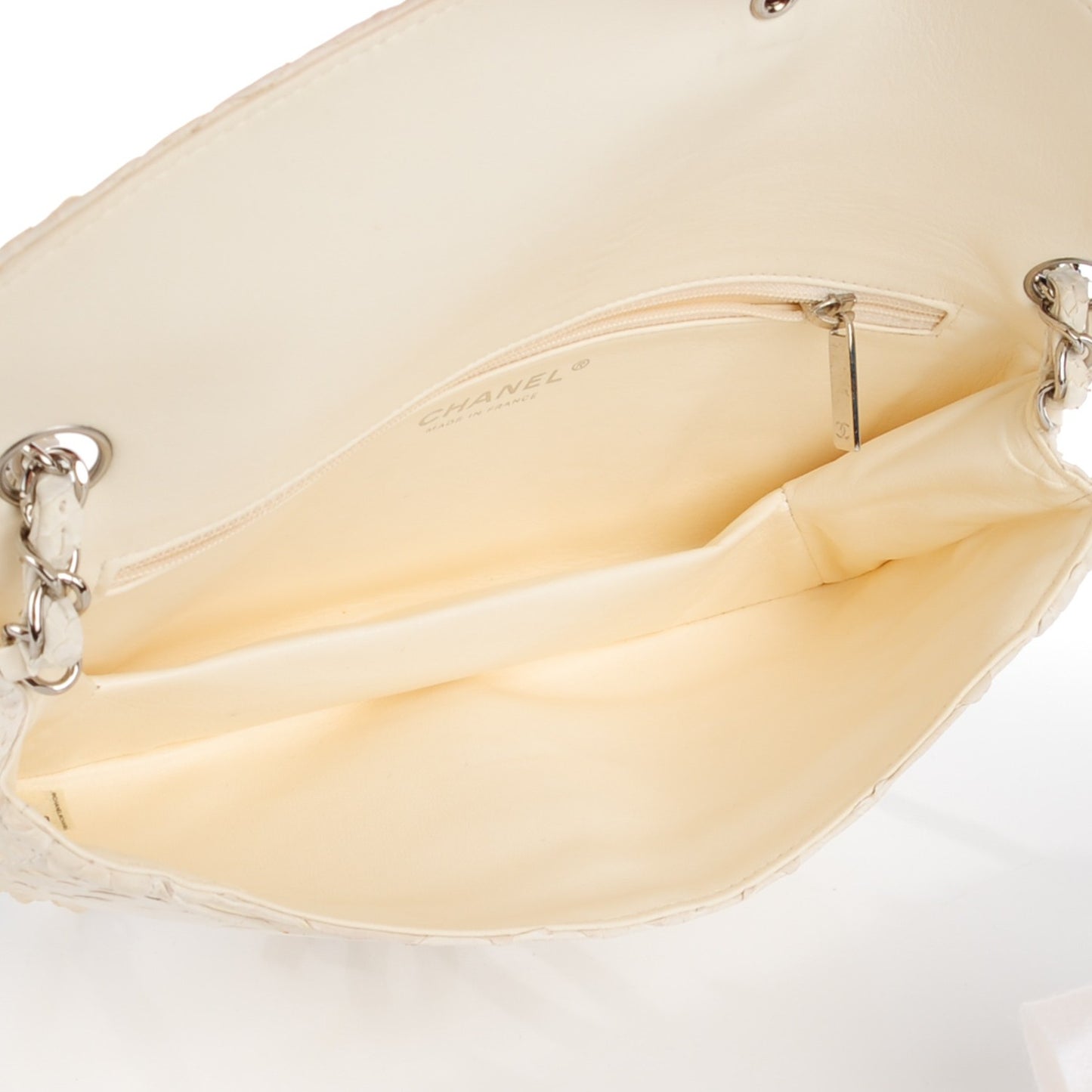 Python Pochette Flap White