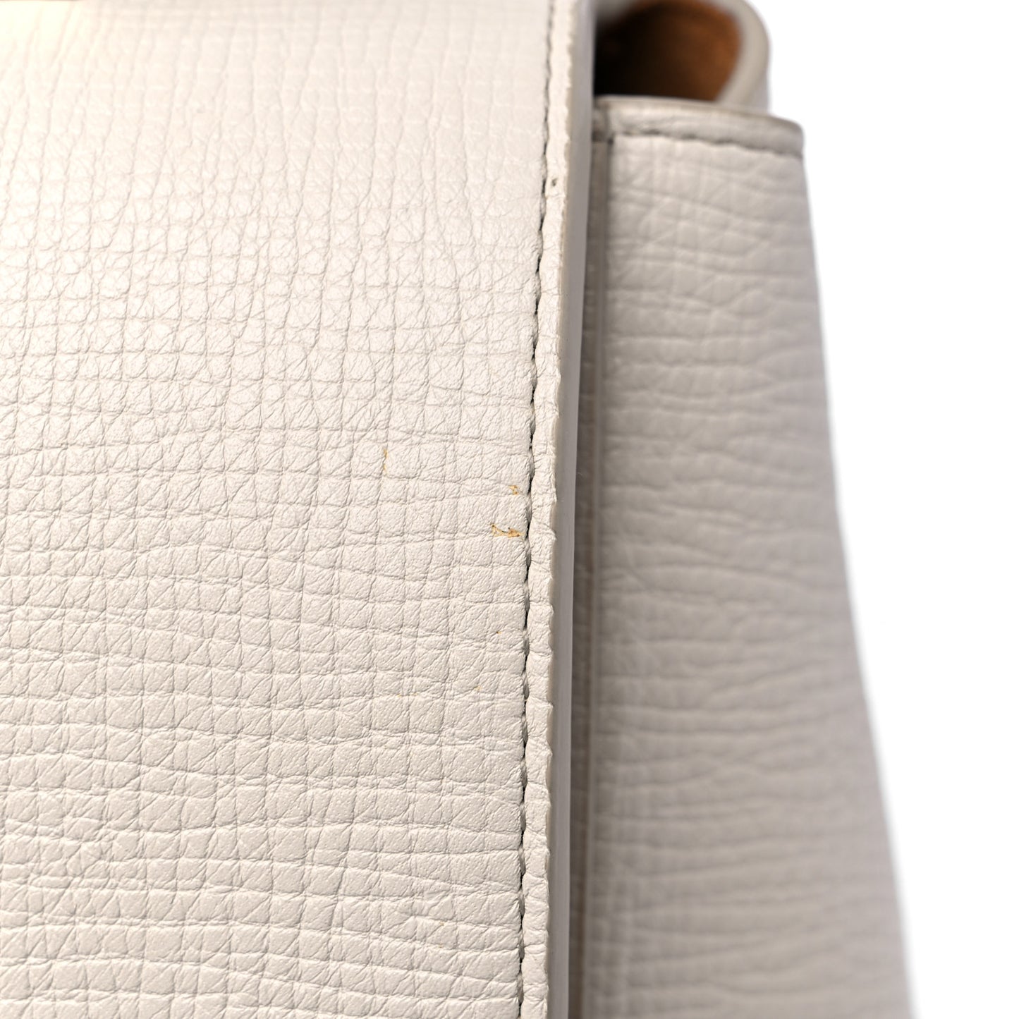 Calfskin BV Angle Shoulder Bag Off White