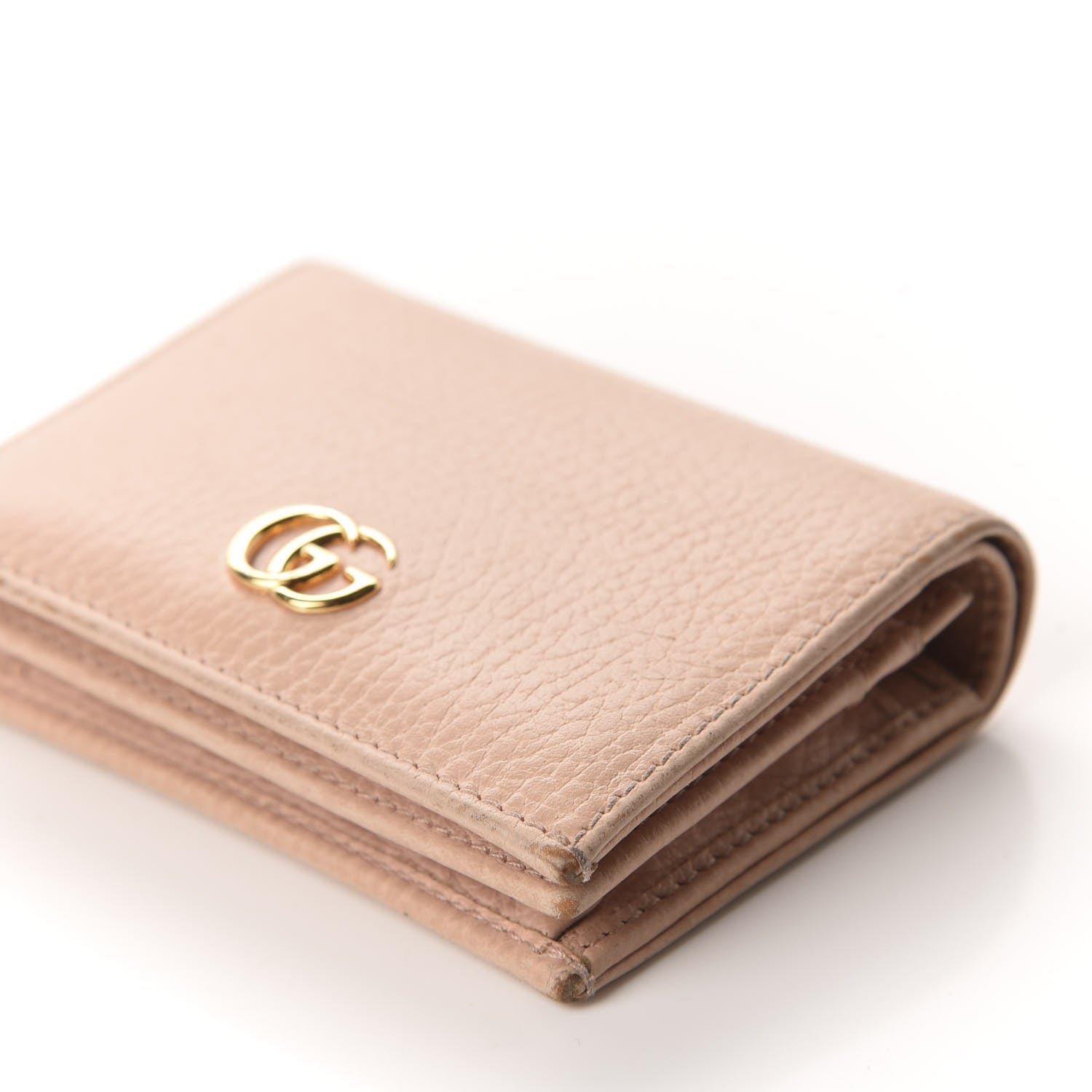 Gucci Dollar Calfskin GG Marmont Card Case Perfect Pink 7 of 12