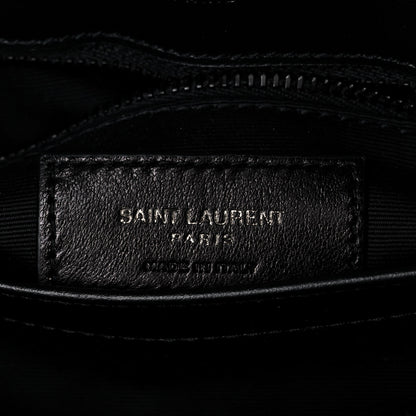 Saint Laurent Calfskin Y Quilted Monogram Toy Loulou Crossbody Bag Black 7 of 12