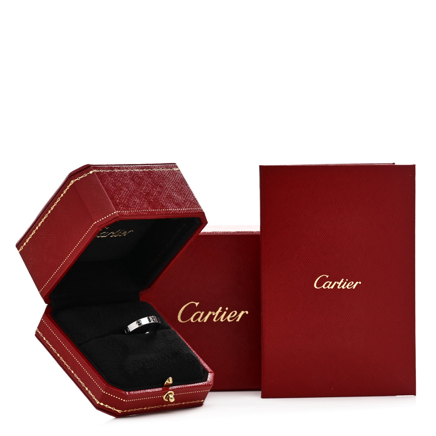 Cartier 18K White Gold 3.5mm LOVE Wedding Band Ring 57 8 5 of 5