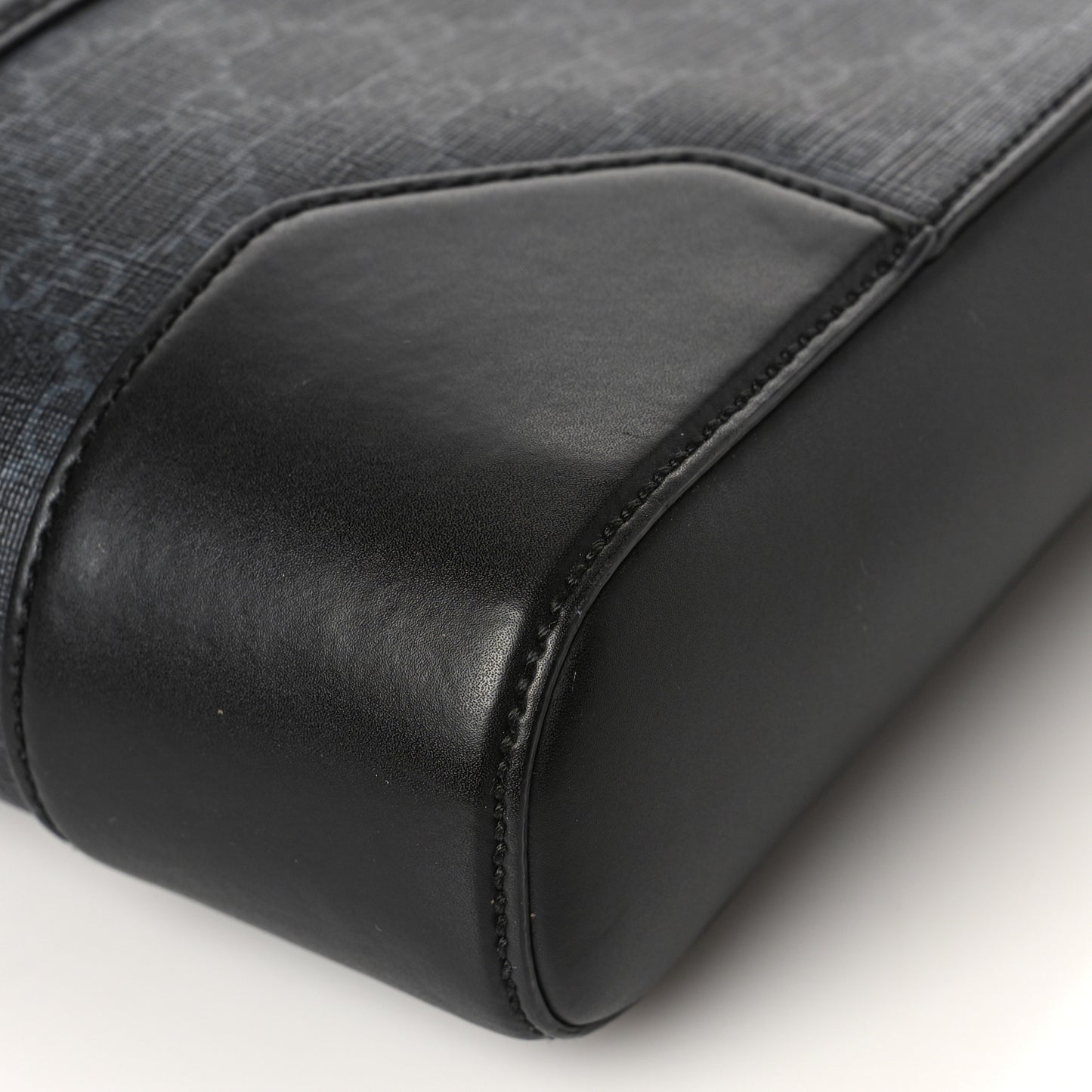 GG Supreme Monogram Appia Calfskin Web Briefcase Black