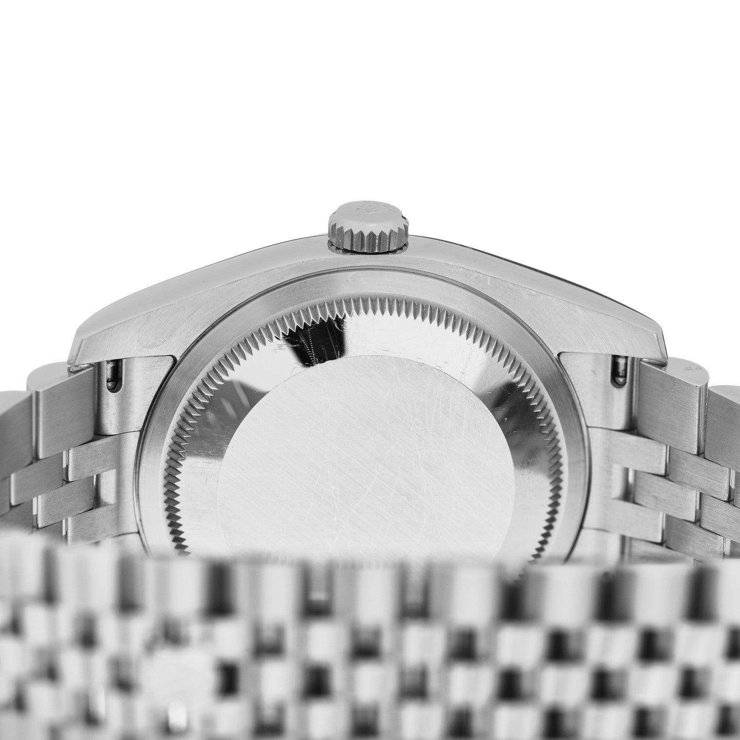 Rolex Stainless Steel 18K White Gold Diamond 36mm Oyster Perpetual Datejust Watch Black 116234 4 of 5