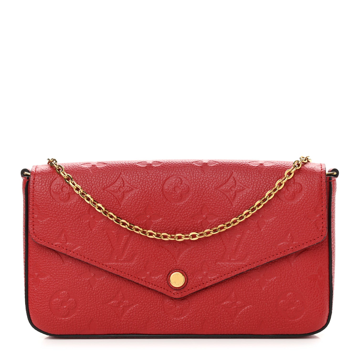 Louis Vuitton Empreinte Pochette Felicie Chain Wallet Scarlet 3 of 11