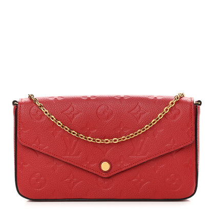 Louis Vuitton Empreinte Pochette Felicie Chain Wallet Scarlet 3 of 11