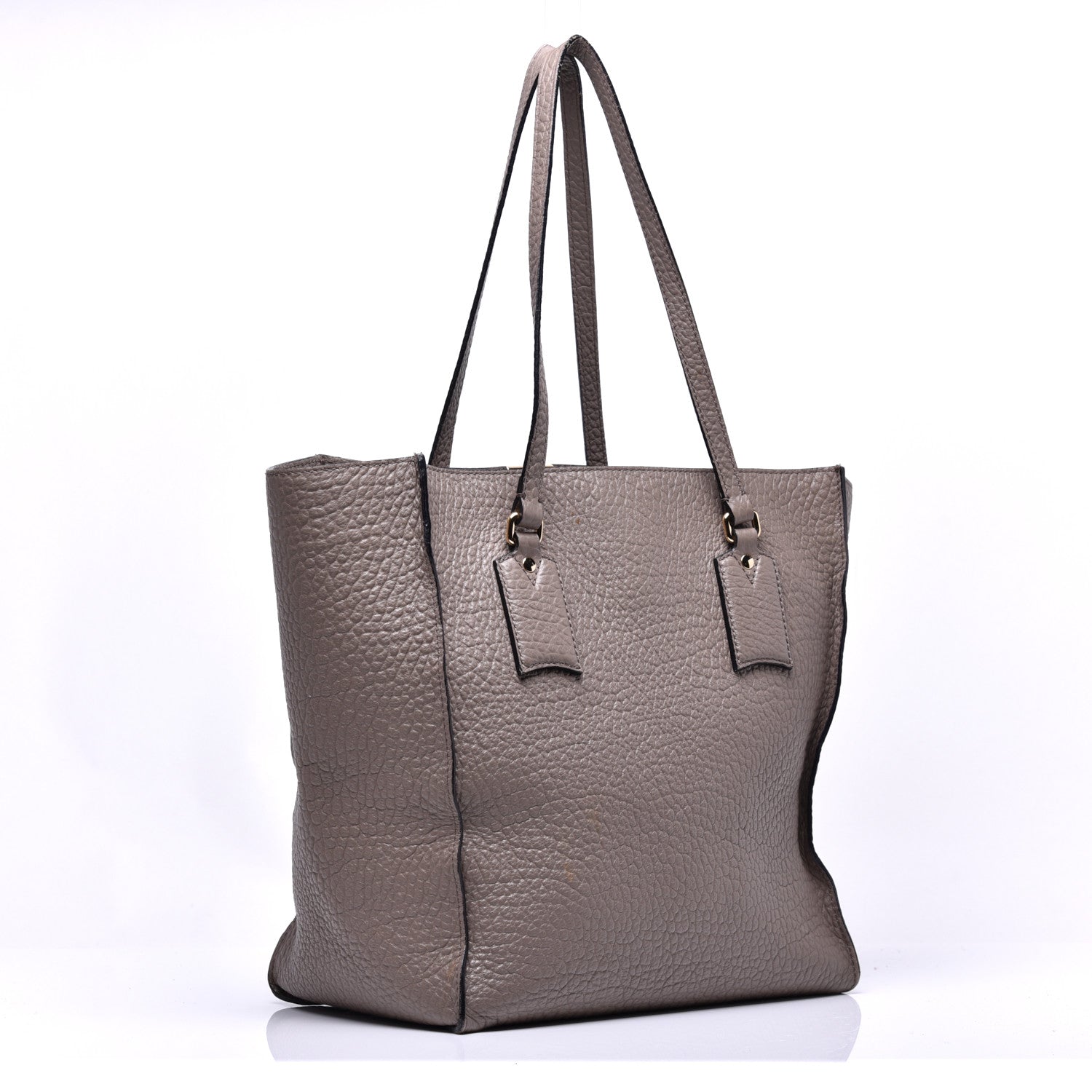 Burberry Heritage Grain Medium Woodbury Tote Pale Taupe 3 of 10