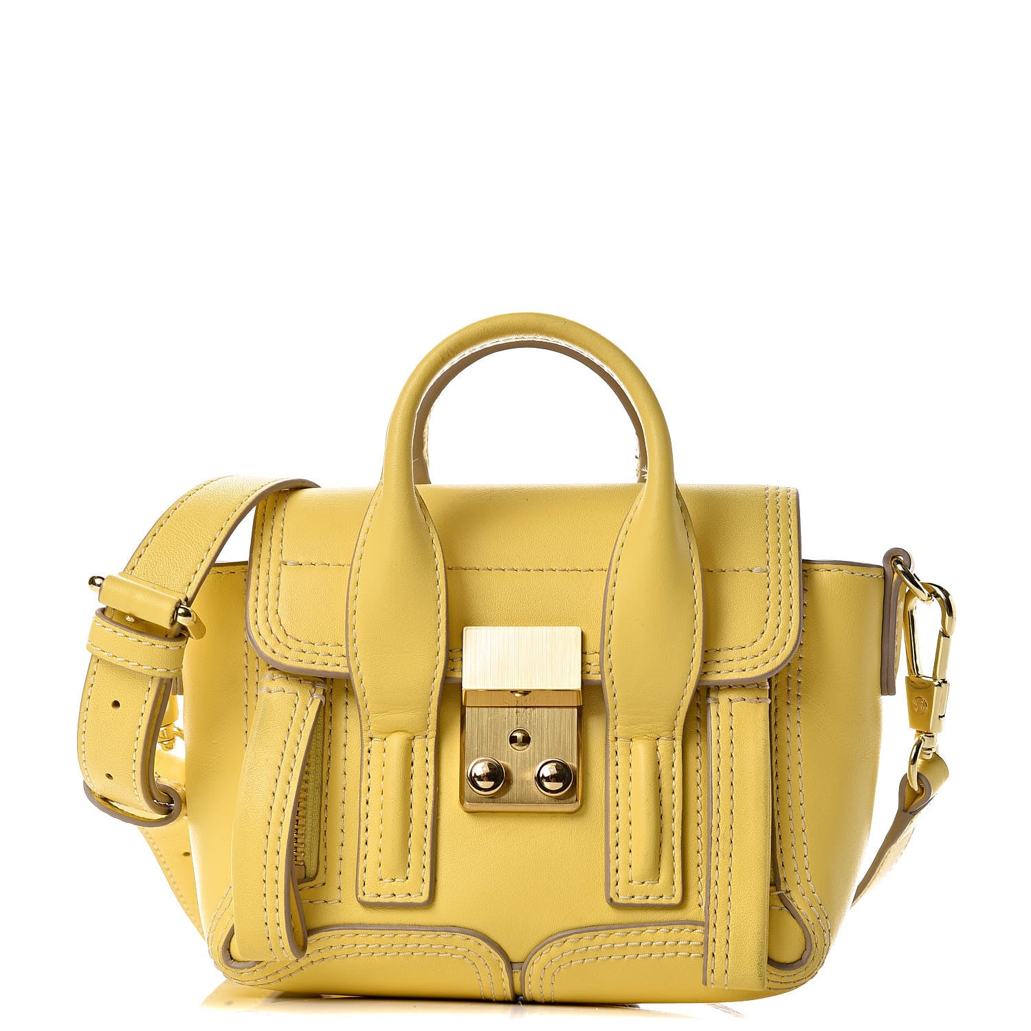 3.1 Phillip Lim 3.1 Smooth Calfskin Nano Pashli Satchel Pineapple 1 of 12