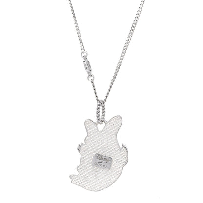 Gucci X DISNEY Sterling Silver Enamel Daisy Duck Pendant Necklace 3 of 6