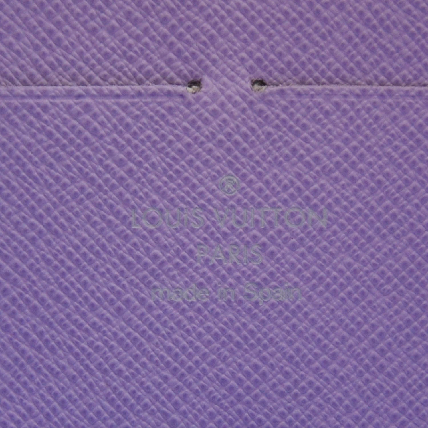 Louis Vuitton Monogram Multicolor Zippy Wallet Black Violet 6 of 7