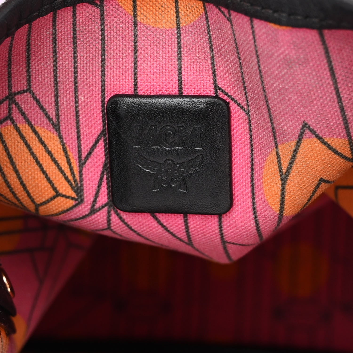 MCM Visetos Large Project Reversible Shopper Tote Pink 9 of 18