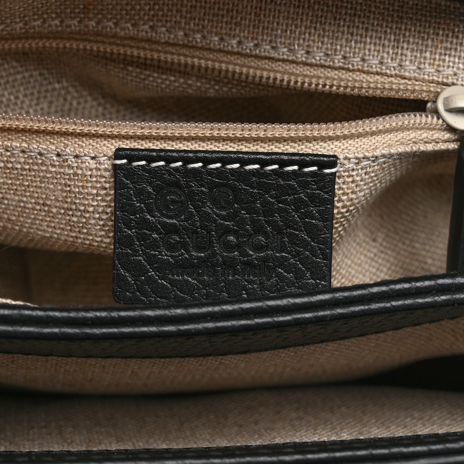 Gucci Dollar Calfskin Interlocking G Crossbody Bag Black 6 of 11