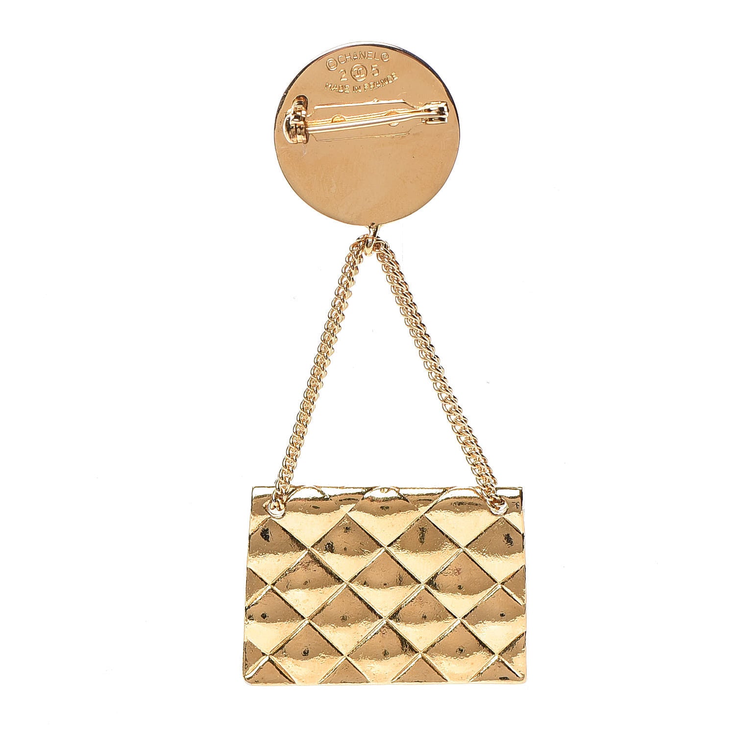 Chanel 2.55 Flap Bag Brooch Gold 3 of 4