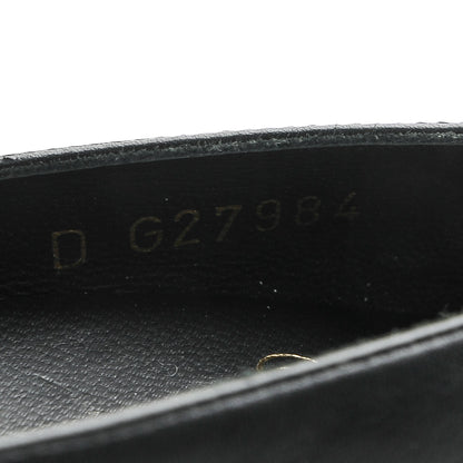 Chanel Calfskin Cap Toe Chain Wedge Pumps 37 Black 8 of 8