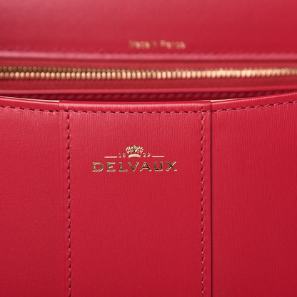 Delvaux Box Calfskin MM Brillant Satchel Framboise 7 of 10