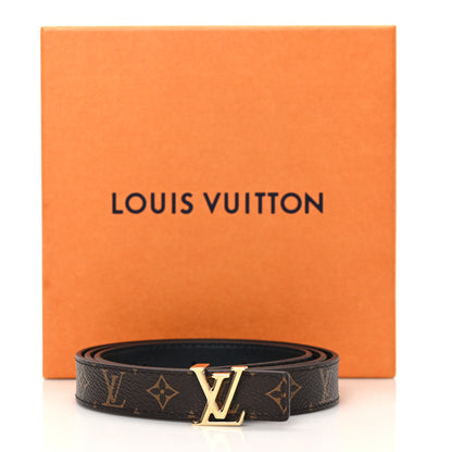 Louis Vuitton Calfskin Monogram 20mm LV Iconic Reversible Belt Black 85 34 Black 5 of 5