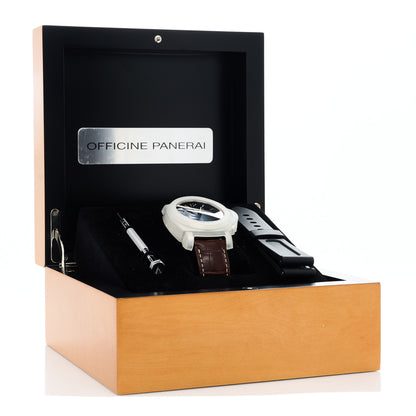 Panerai Stainless Steel Alligator 44mm Luminor Base Manual Winding Watch Black PAM00112 6 of 6
