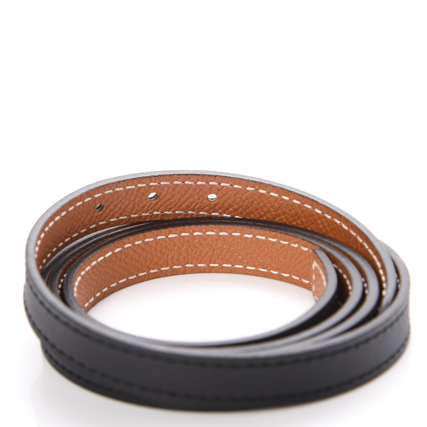 Swift Epsom 13mm Belt Strap 85 Black Gold