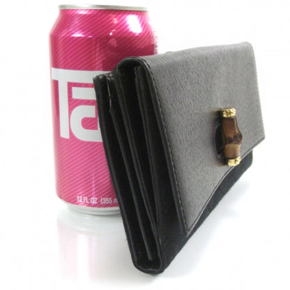 Gucci Leather Monogram Continental Bamboo Wallet 3 of 8